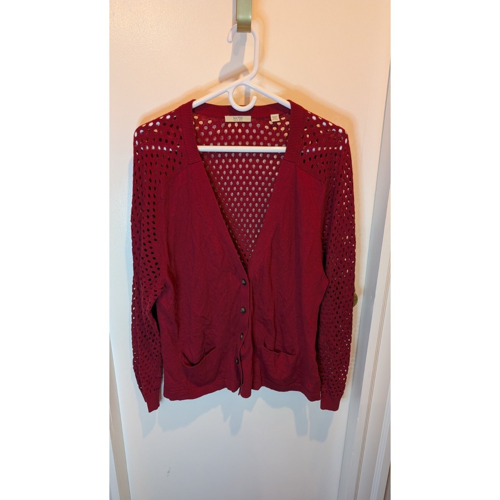Jack Wills Ladies Deep Red Cardigan SIZE 10